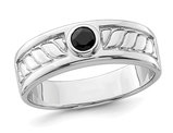 Mens 1.50 Carat (ctw) Black Onyx Ring in Sterling Silver